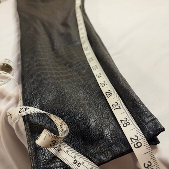 7 for all Man Kind Faux Crocodile Print Leather Pull On Leggings Womens Size L - Picture 4 of 7